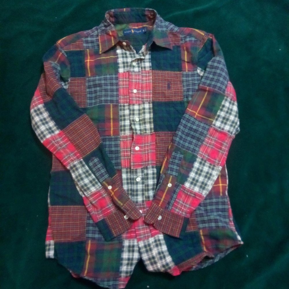 VintageRalph Lauren Patchwork Shirt RARE small